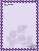 Pansy Floral Letterhead