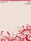 Wavy Floral Letterhead