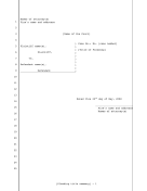 Legal pleading template for plaintiff vs. defendant in a civil lawsuit, 25-lines