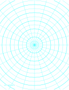 Printable Polar Graph Paper with 15 degree angles and 1/2-inch radials on letter-sized paper