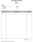 Simple Invoice (Unlined) Template