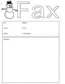 Snowman fax cover sheet