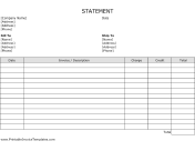 Billing Statement Template