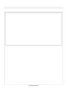 Printable Storyboard with 1x1 grid of 16:9 (widescreen) screens on A4 paper