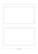 Printable Storyboard with 1x2 grid of 16:9 (widescreen) screens on A4 paper