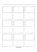 Printable Storyboard with 3x3 grid of 3:2 (35mm photo) screens on A4 paper