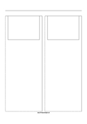 Printable Storyboard with 2x1 grid of 4:3 (full screen) screens on A4 paper