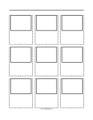 Printable Storyboard with 3x3 grid of 4:3 (full screen) screens on A4 paper