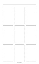 Printable Storyboard with 3x3 grid of 16:9 (widescreen) screens on legal paper