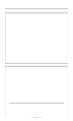 Printable Storyboard with 1x2 grid of 3:2 (35mm photo) screens on legal paper