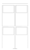 Printable Storyboard with 2x2 grid of 3:2 (35mm photo) screens on legal paper