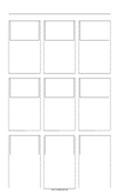 Printable Storyboard with 3x3 grid of 3:2 (35mm photo) screens on legal paper