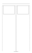 Printable Storyboard with 2x1 grid of 4:3 (full screen) screens on legal paper