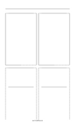 Printable Storyboard with 2x2 grid of 4:3 (full screen) screens on legal paper