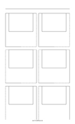 Printable Storyboard with 2x3 grid of 4:3 (full screen) screens on legal paper