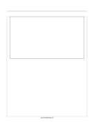 Printable Storyboard with 1x1 grid of 16:9 (widescreen) screens on letter paper