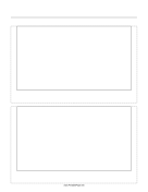 Printable Storyboard with 1x2 grid of 16:9 (widescreen) screens on letter paper