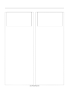 Printable Storyboard with 2x1 grid of 16:9 (widescreen) screens on letter paper