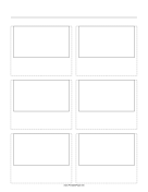 Printable Storyboard with 2x3 grid of 16:9 (widescreen) screens on letter paper