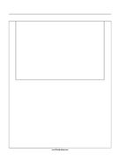 Printable Storyboard with 1x1 grid of 3:2 (35mm photo) screens on letter paper