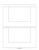 Printable Storyboard with 1x2 grid of 3:2 (35mm photo) screens on letter paper