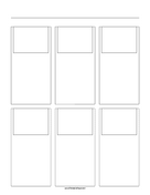 Printable Storyboard with 3x2 grid of 4:3 (full screen) screens on letter paper