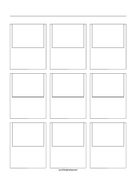 Printable Storyboard with 3x3 grid of 4:3 (full screen) screens on letter paper