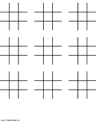 Printable Tic Tac Toe Paper