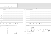 Printable Volleyball Score Sheet